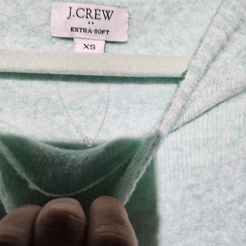 J. Crew Mint Green Extra-Soft Sweater EUC Size XSmall - Picture 2 of 4